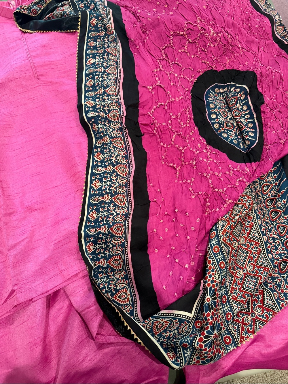 Ajrakh farshi salwar set